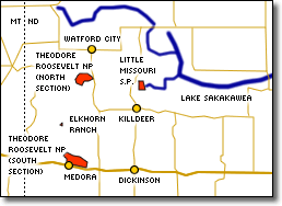Theodore Roosevelt National Park Location