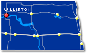 Williston, ND Map